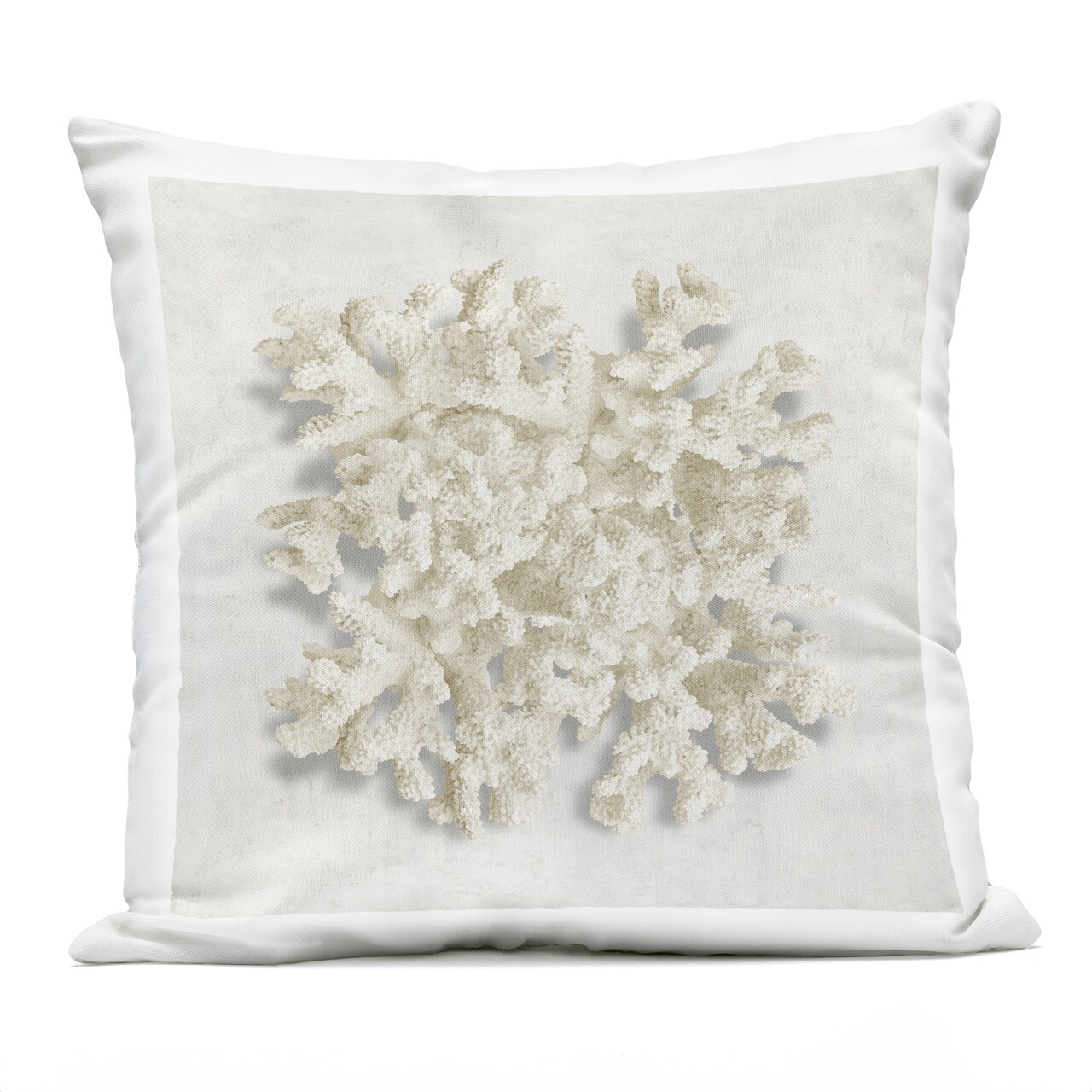 Stupell Industries Aquatic Neutral Coral Outdoor Printed Pillow design by Caroline Kelly, 18 x 7 x 18